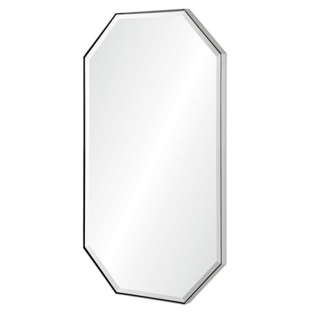 Fig Linens - Mirror Image Home - Stainless Steel Elongated Octagon Wall Mirror 