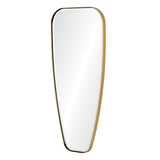 Fig Linens - Mirror Image Home - Burnished Brass Tapered Wall Mirror - Side