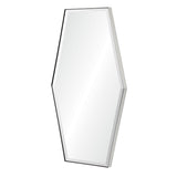 Fig Linens - Mirror Image Home - Stainless Steel Large Hexagon Mirror - Side