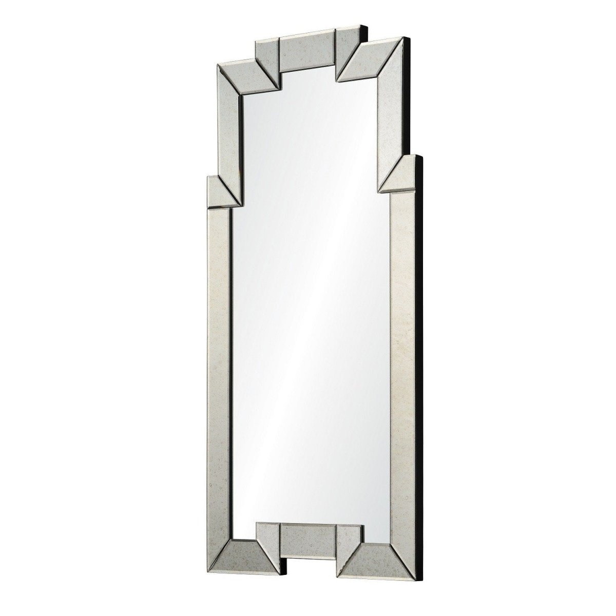 Fig Linens - Antiqued Mirror Framed Mirror by Barclay Butera | Mirror Image Home - Side