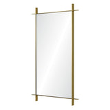 Fig Linens - Sienna Burnished Brass Mirror by Barclay Butera | Mirror Image Home - Side