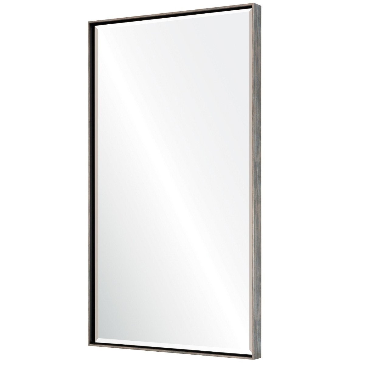 Fig Linens - Mirror Image Home - Dalton Alloy Gunmetal Mirror by Barclay Butera - Side