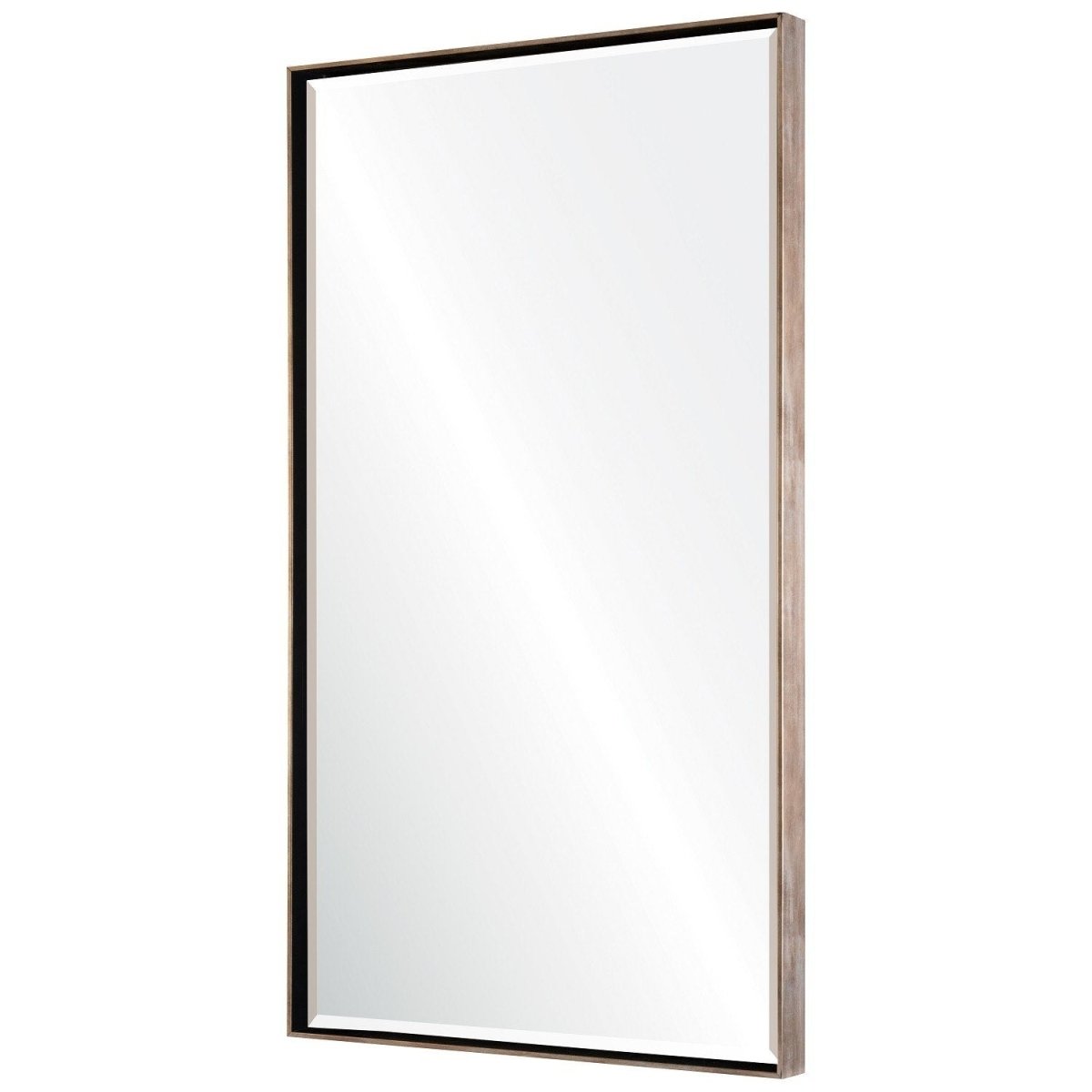 Fig Linens - Mirror Image Home - Dalton Alloy Champagne Mirror by Barclay Butera - Side