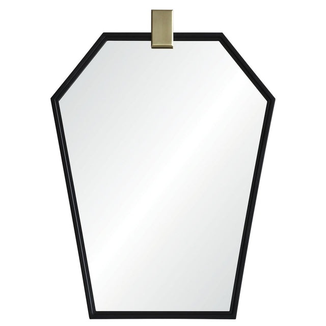 Mirror Image Home - Lantern Black Nickel & Satin Brass Mirror by Jamie Drake | Fig Linens