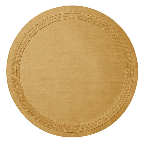 August Gold Round Placemats by Mode Living | Fig Linens