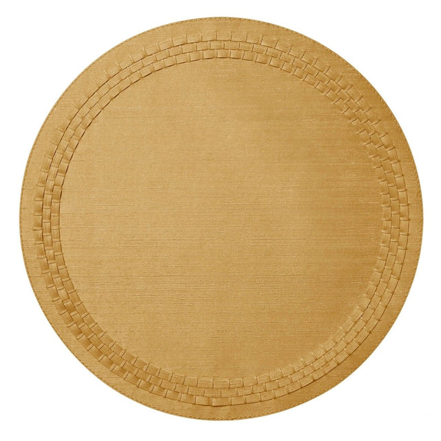 August Gold Round Placemats by Mode Living | Fig Linens