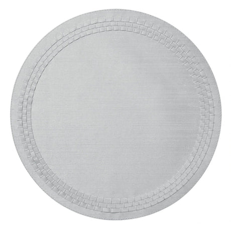 August Silver Round Placemats by Mode Living | Fig Linens