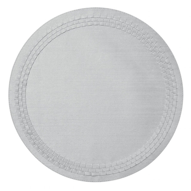 August Silver Round Placemats by Mode Living | Fig Linens