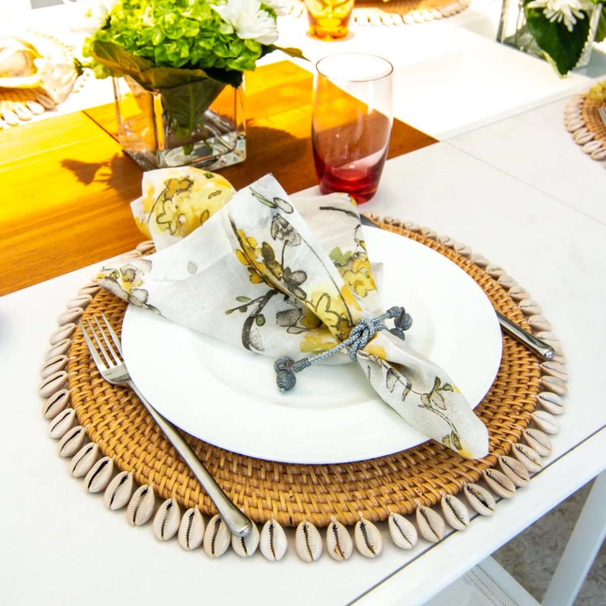 Lifestyle - Boerne Mustard Napkins by Mode Living | Fig Linens