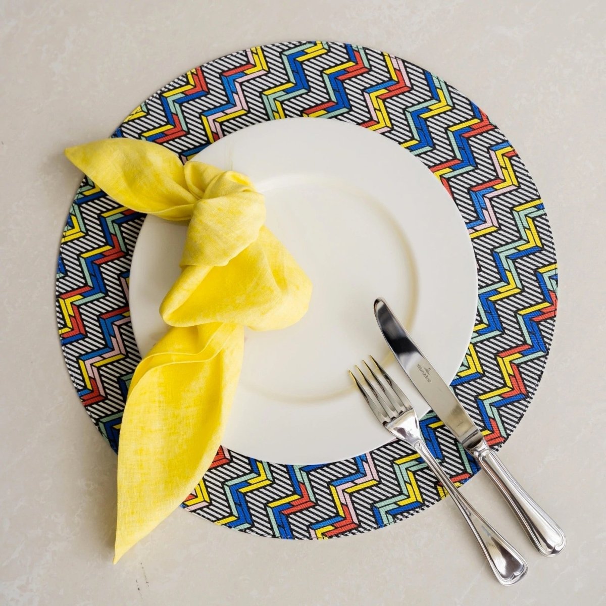 Lifestyle - Cabo Round Placemats by Mode Living | Fig Linens