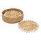 Beige Capiz Rattan & Seashell Coasters by Mode Living | Fig Linens