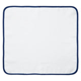 Carmel White Linen and Navy Napkins by Mode Living | Fig Linens