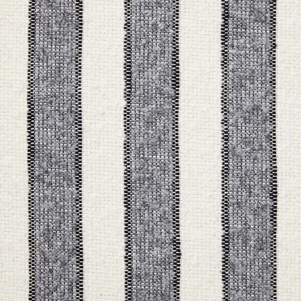 Closeup - Chalet Gray Striped Pillow by Mode Living | Fig Linens