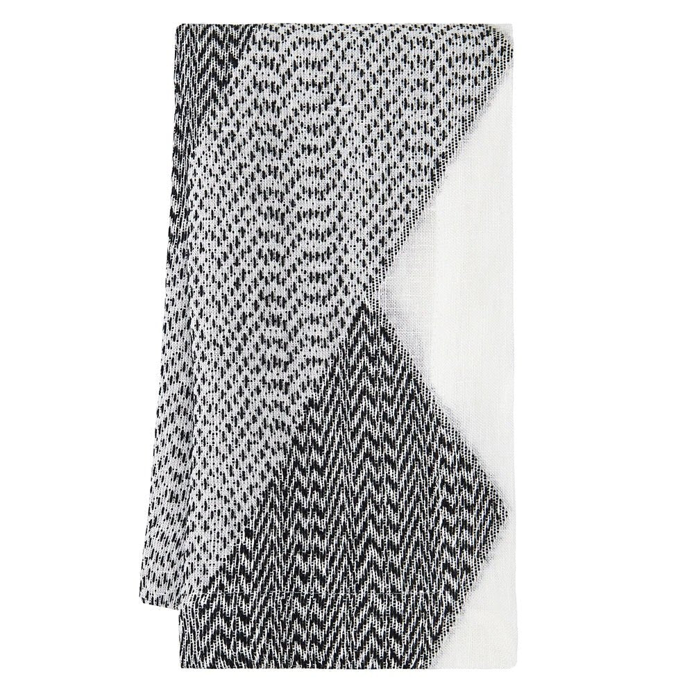 Chelsea Black & White Napkins by Mode Living | Fig Linens