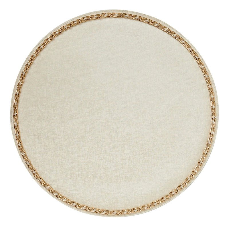 Pearl Coco Round Placemats by Mode Living | Fig Linens