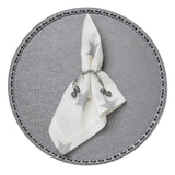 Silver with Napkin - Coco Round Placemats by Mode Living | Fig Linens