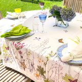 Lifestyle - Provence White Floral Tablecloth by Mode Living | Fig Linens