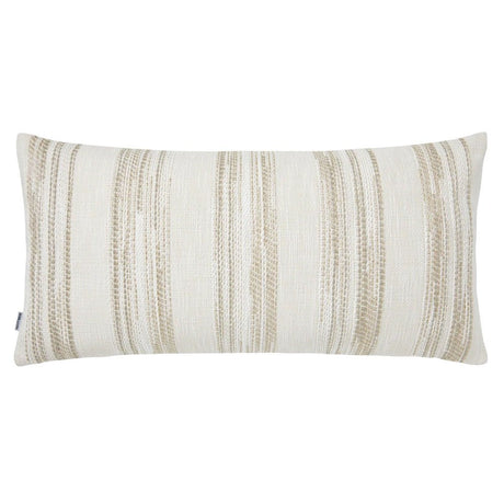 Terra Striped Beige Metallic Pillows by Mode Living | Fig Linens