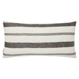 Terra Striped Gray Metallic Lumbar Pillows by Mode Living | Fig Linens