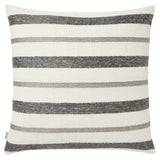 Terra Striped Gray Metallic Square Pillows by Mode Living | Fig Linens