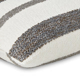 Terra Striped Gray Metallic Pillows by Mode Living | Fig Linens