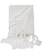 Capistrano Winter White Throw by Pom Pom at Home | Fig Linens