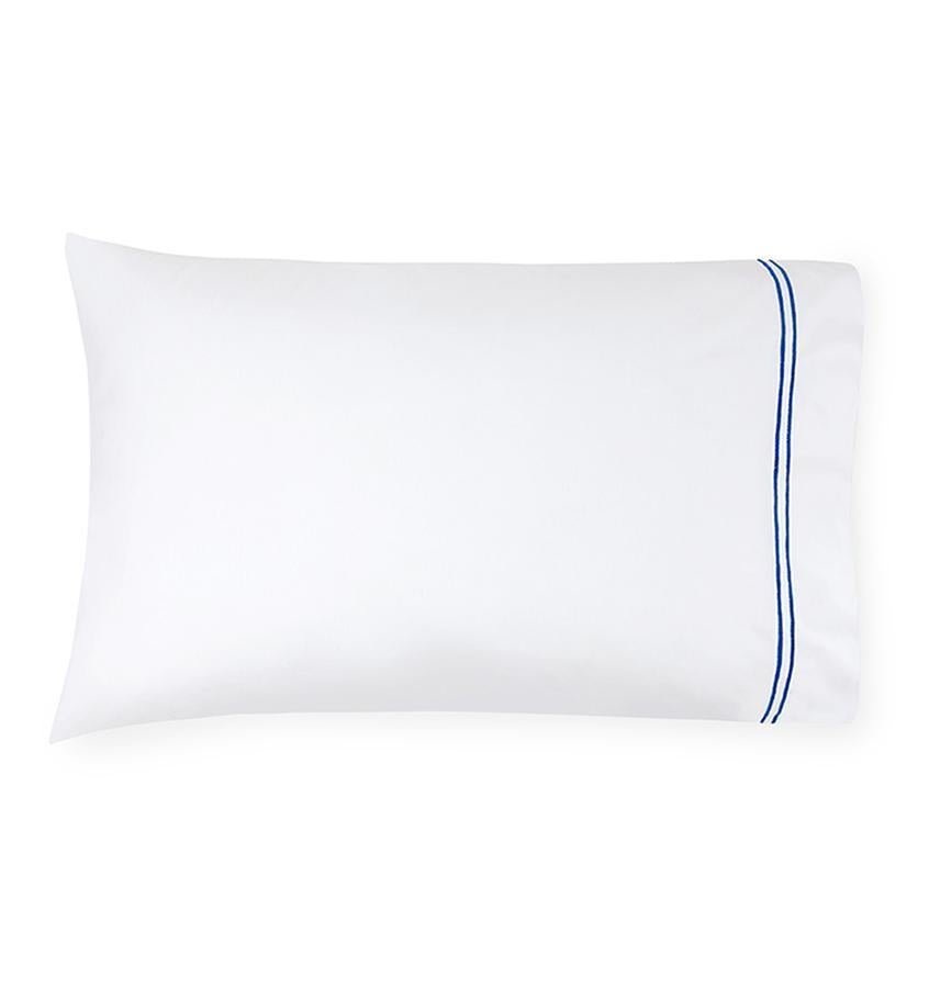 Fig Linens - Sferra Grande Hotel Bedding - White and cornflower case