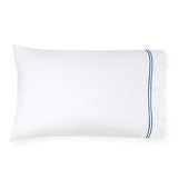 Fig Linens - Sferra Grande Hotel Bedding - White and cornflower case