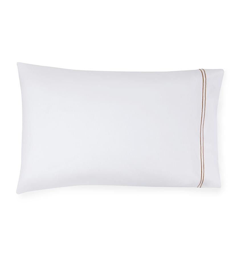 Fig Linens - Sferra Grande Hotel Bedding - White and taupe case