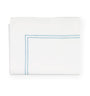 Fig Linens - Sferra Grande Hotel Bedding - White and blue flat sheet