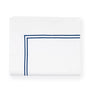 Fig Linens - Sferra Grande Hotel Bedding - White and navy flat sheet