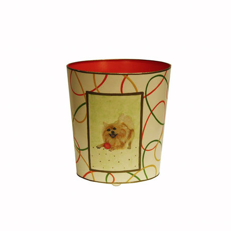 Pomeranian Wastebasket by Worlds Away | Fig Linens and Home