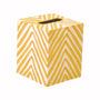 Yellow & Cream Zebra Tissue Box Cover by Worlds Away | Fig Linens