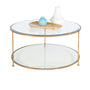 Rollo Gold Round Coffee Table | Fig Linens and Home