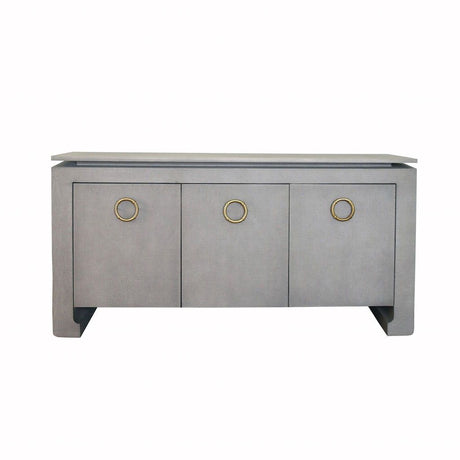 Fig Linens - Tilley Grey 3-Door Buffet by Worlds Away 