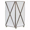 White Glass & Silver Wastebasket by Worlds Away | Fig Linens