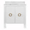 Blanche Textured White Bath Vanity by Worlds Away | Fig Linens