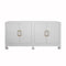 Drayton White 4-Door Buffet by Worlds Away | Fig Linens and Home