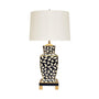 Bianca Black Leopard Table Lamp by Worlds Away | Fig Linens