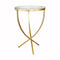 Brit Gold Round Side Table with Mirror Top | Fig Linens and Home