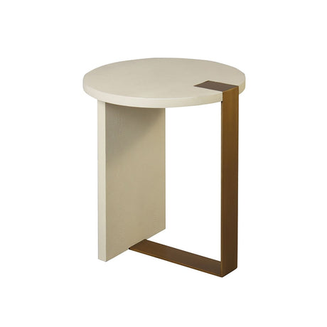 Harrington Cream Shagreen Side Table by Worlds Away | Fig Linens