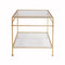 Fig Linens - Amos Gold Two Tier Square Table by Worlds Away