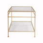 Fig Linens - Amos Gold Two Tier Square Table by Worlds Away