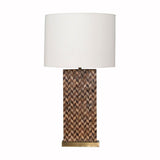 Eden Table Lamp with Chevron Wood Inlay | Fig Linens and Home