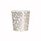 Jane Silver & Cream Oval Wastebasket by Worlds Away | Fig Linens