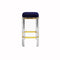 Worlds Away Dorsey Acrylic Counter Stool with Navy Velvet Cushion | Fig Linens