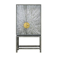 Fig Linens - Worlds Away - Luna Grey Cerused Oak Bar Cabinet by Worlds Away