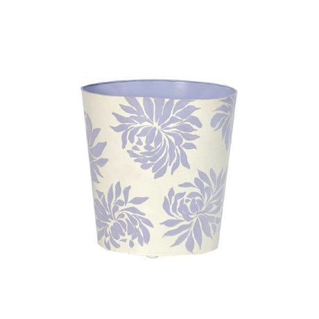 Dahlia Lavender & Cream Wastebasket by Worlds Away | Fig Linens