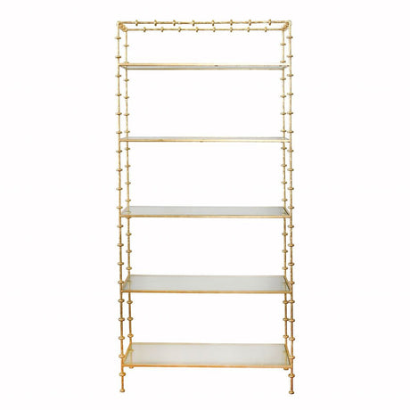 Addie Sculpted Gold Etagere by Worlds Away | Fig Linens and Home