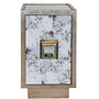 Worlds Away - Savannah Silver & Antique Mirror Cabinet | Fig Linens